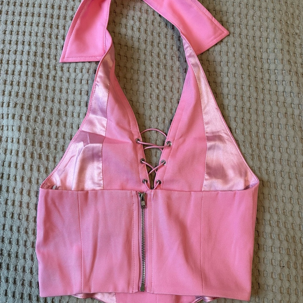 Princess Polly Pink Crop Top - Picture 3 of 4